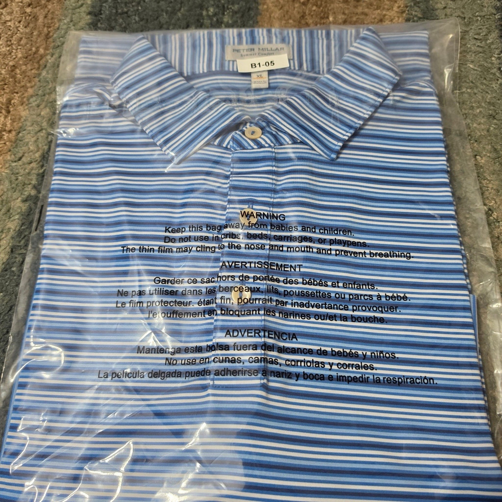 Peter Millar Golf White Eagle Golf Club Naperville Summer Comfort Polo Shirt XL - Picture 9 of 9